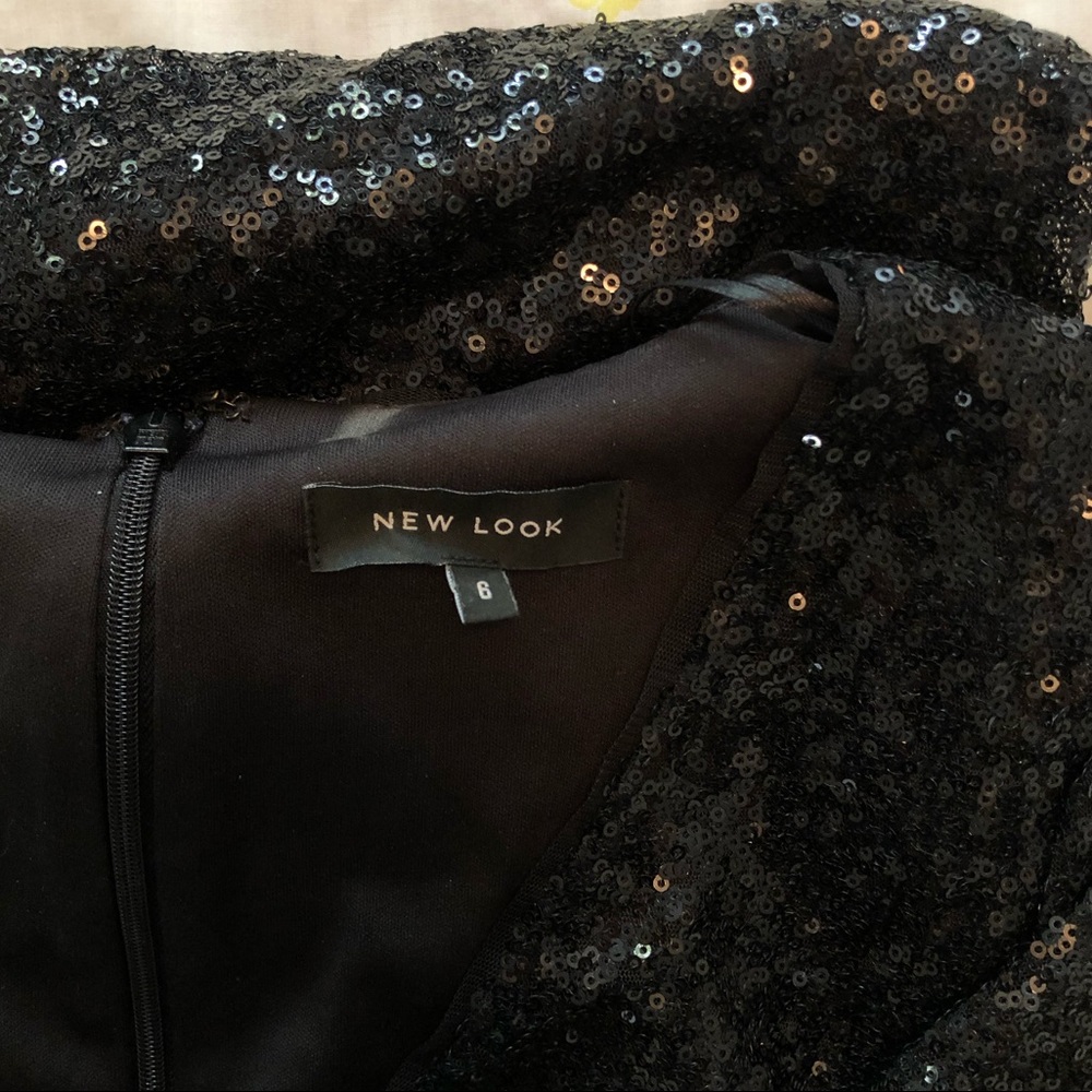 New Look Sequin Long Sleeve Evening Gown - ASOS - Picture 7 of 8